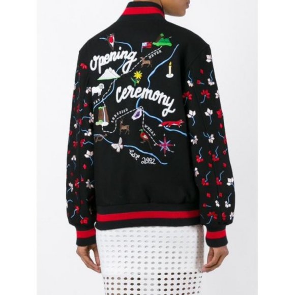 Opening Ceremony Jackets & Blazers - Opening Ceremony Varsity Wool Jacket Black XS NEW